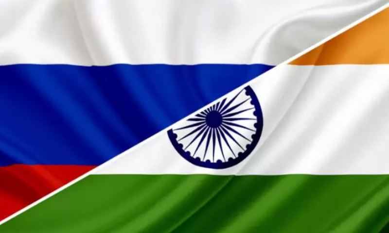 russia india flag