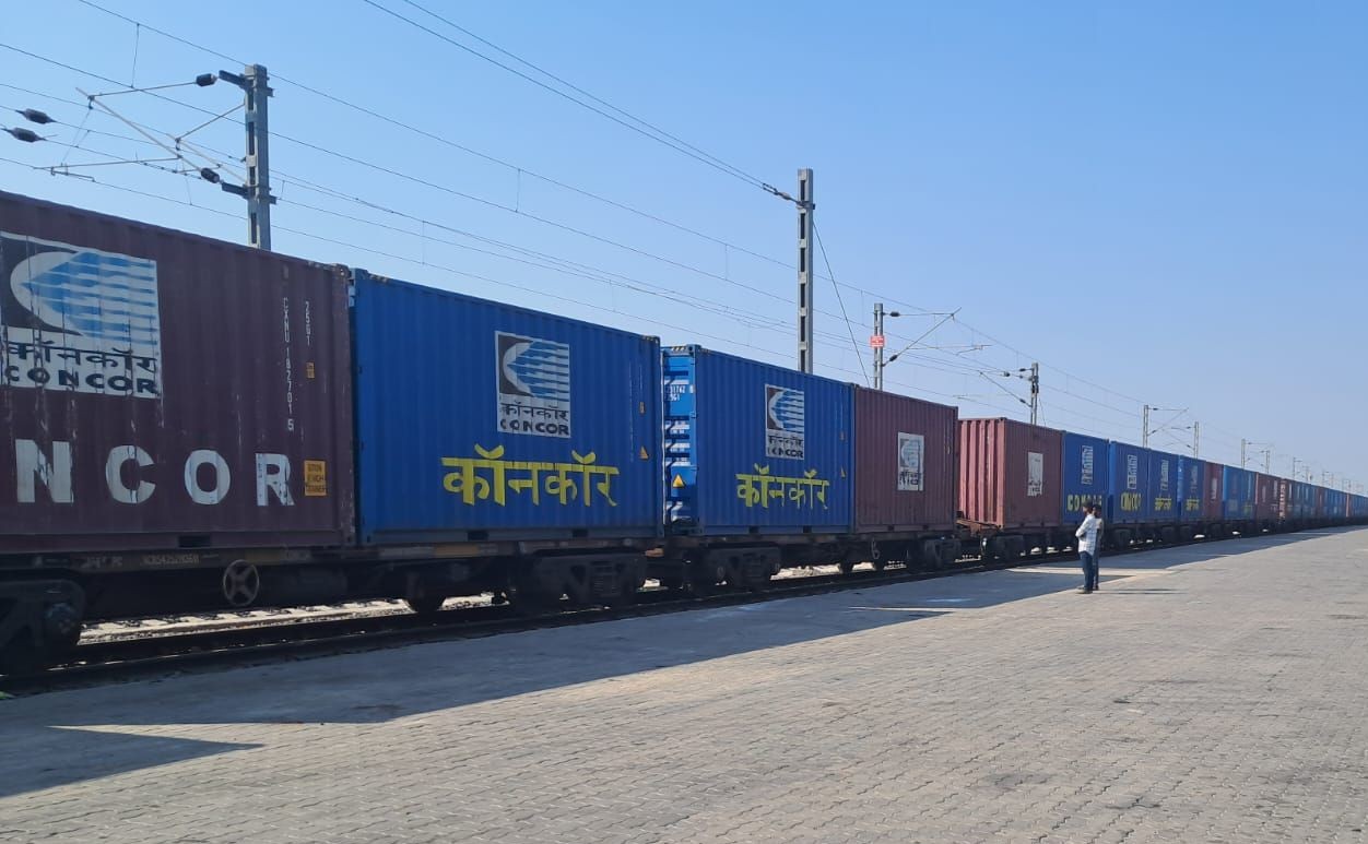 Container Train Operations Commence Near Bedi Port Terminal - India ...